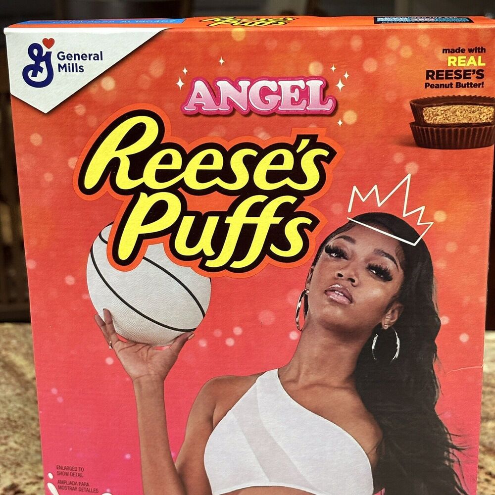 Angel Reese WNBA Reeses Puffs Cereal LIMITED EDITION. 11.5oz CHICAGO SKY - Picture 9 of 11